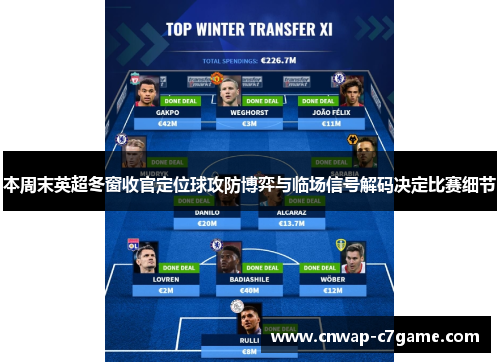 本周末英超冬窗收官定位球攻防博弈与临场信号解码决定比赛细节 本周末英超冬窗收官定位球攻防博弈与临场信号解码决定比赛细节